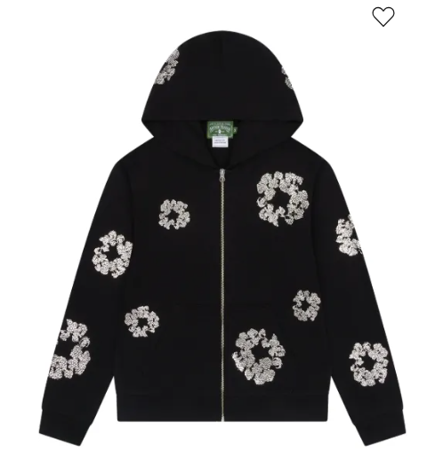 Denim Tears  Swarovski Wreath "Black" zip hoodie