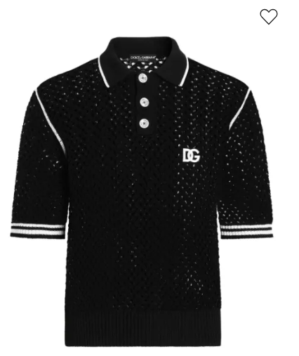 Dolce & Gabbana  crochet-knit short-sleeve polo shirt