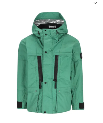 Stone Island  logo-badge hooded jacket